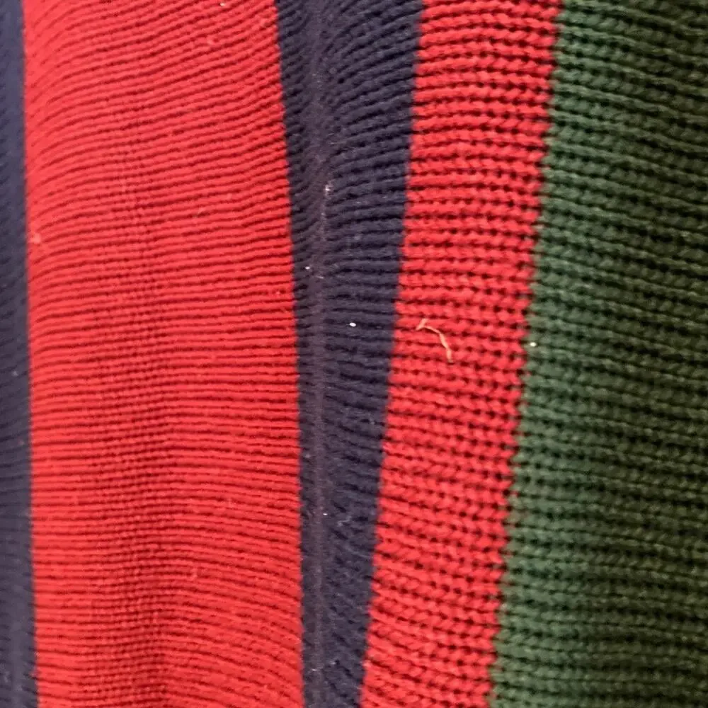 Vintage Striped Acrylic Knit Sweater Men’s Large